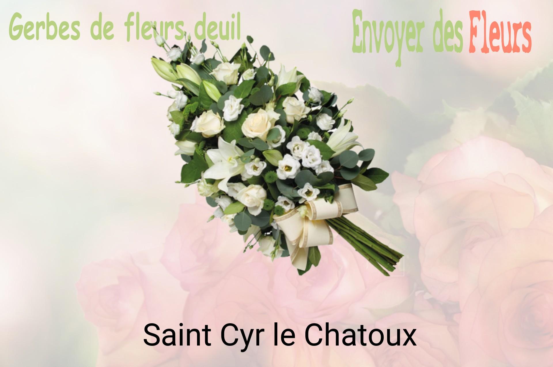 Gerbe de fleurs de deuil livrée à Saint-Cyr-le-Chatoux